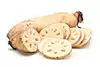 fresh lotus root , peeled and sliced in 1/8-inch rounds (renkon)