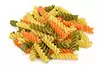 tri-color spiral pasta, cooked