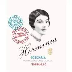 बीन Herminia जिसके लेबल Herminia Tempranillo