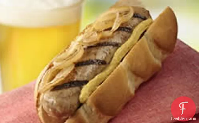 German-Style Beer Brat Sandwich