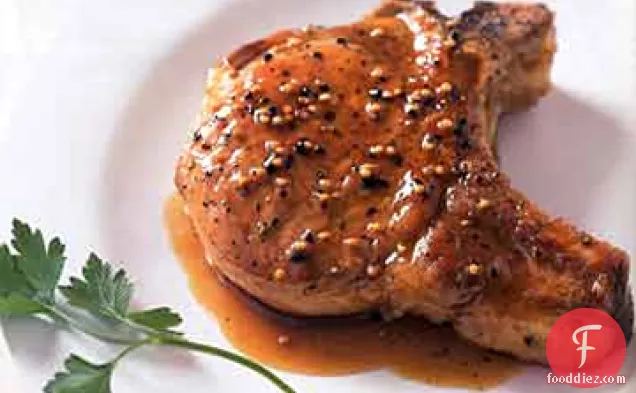 Pork Chops with Sweet-and-Sour Cider Glaze