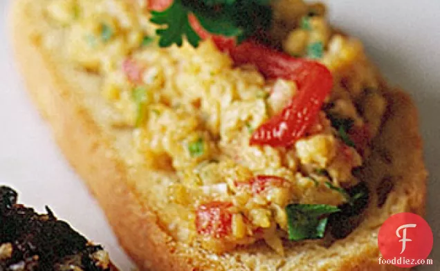 Chickpea Pimiento Crostini