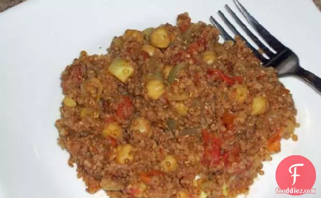 Tomato, Chick Peas and Toasted Quinoa