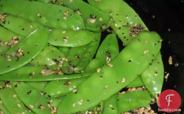 Snow Peas with Sesame Seeds