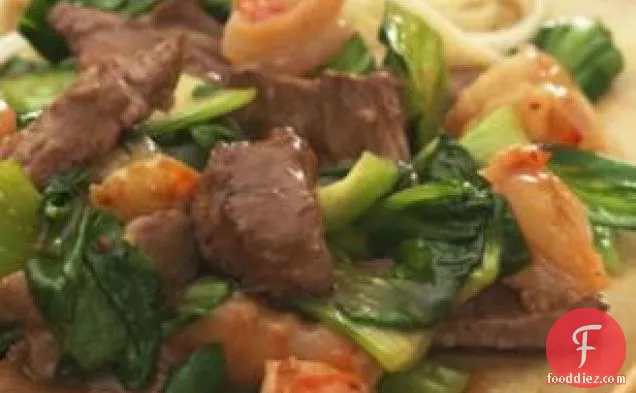 Spicy Beef With Shrimp & Bok Choy