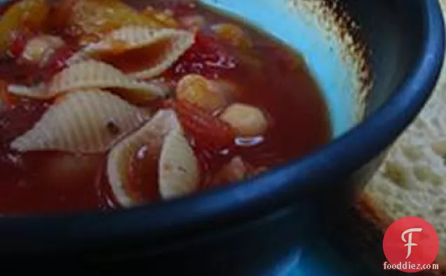 Garbanzo Tomato Pasta Soup