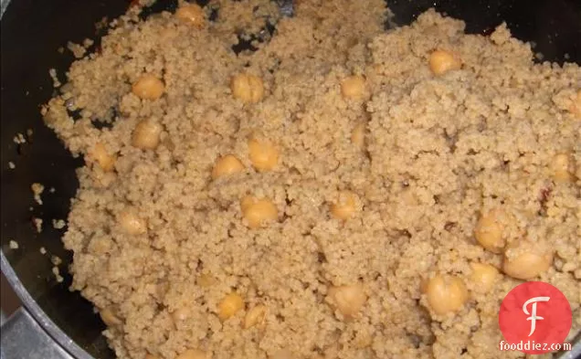 Indian Spiced Whole Wheat Couscous With Chickpeas