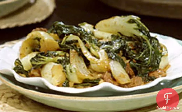 Noodles With Greens And Gravy