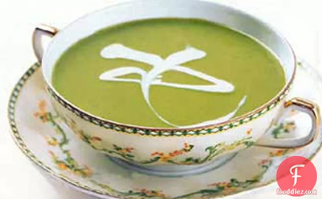 Pea Soup with Crème Fraîche