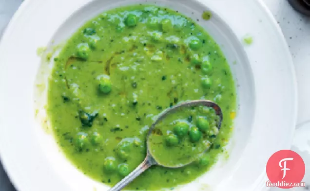 Pureed Pea Soup With Mint Recipe