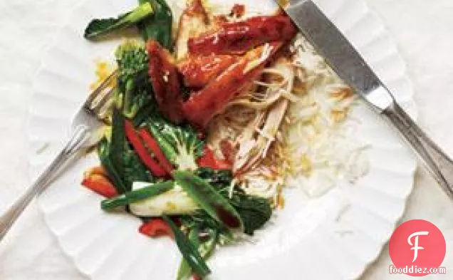 Slow-cooker Soy-glazed Chicken With Stir-fried Vegetables