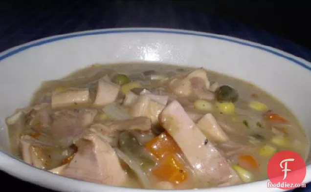 Creamy Crock Pot Turkey Soup