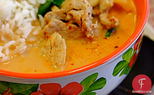 Creamy Curry Pork and Rice Bake