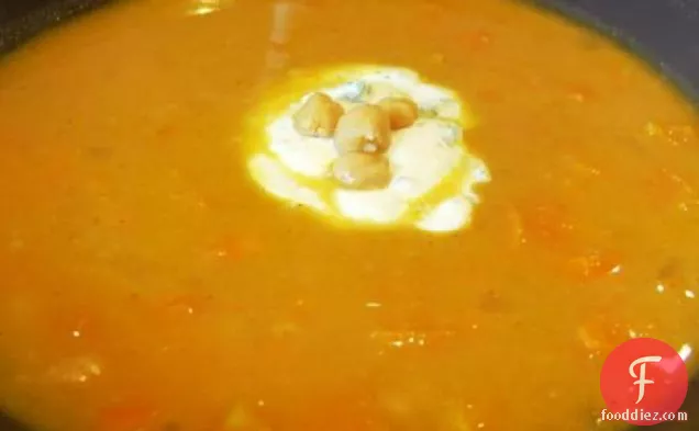 Moroccan Sweet Potato and Chickpea Soup