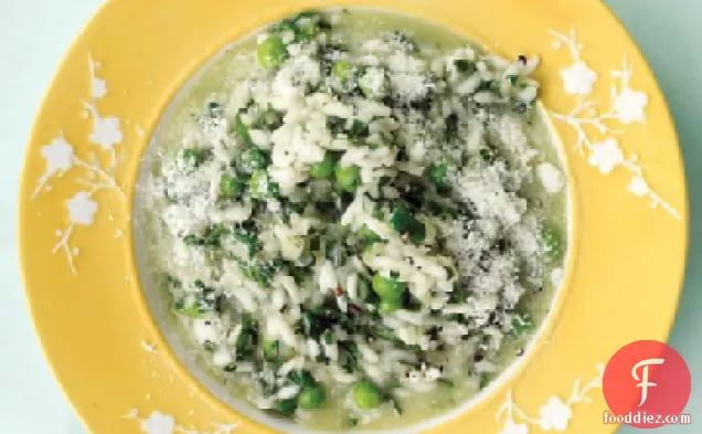 Spinach Risotto with Peas