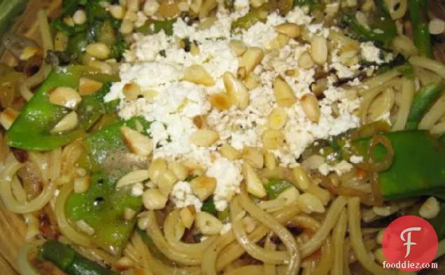 Pasta With Sugar Snap Peas, Asparagus, Ricotta and Brown Butter