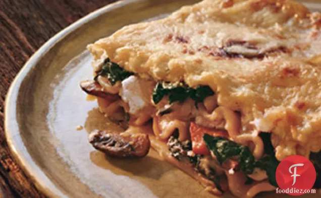 Swiss Chard Lasagna with Ricotta and Mushroom