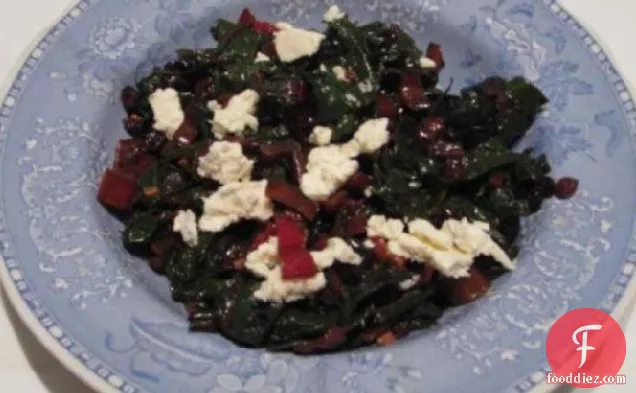 Swiss Chard With Currants and Feta