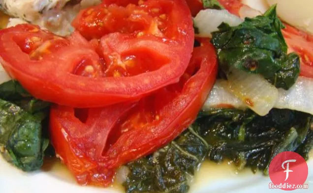 Swiss Chard With Tomato and Bacon