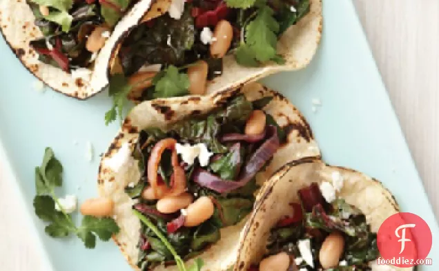 Beans-and-Greens Tacos with Goat Cheese