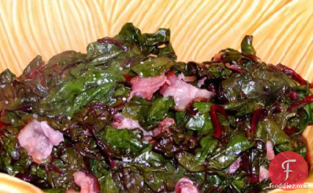 Chard With Bacon Dressing