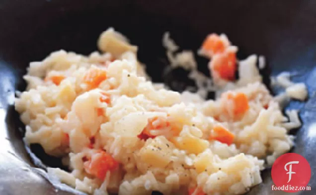 Creamy Rice with Parsnip Purée and Root Vegetables