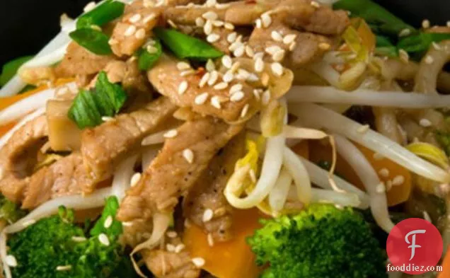 Chicken, Vegetable And Noodle Stir- Fry