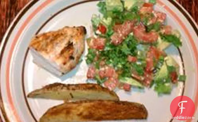 Cilantro, Avocado, Tomato, and Feta Salad