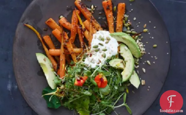 Carrot and Avocado Salad with Crunchy Seeds