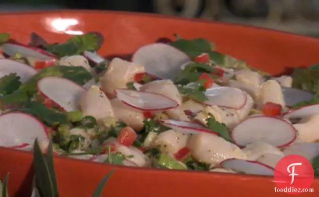 Bay Scallop and Grapefruit Ceviche with Avocado and Radish