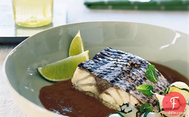 Steamed Sea Bass with Tamarind Sauce