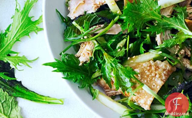 Sesame Chinese Chicken Salad with Asian Greens