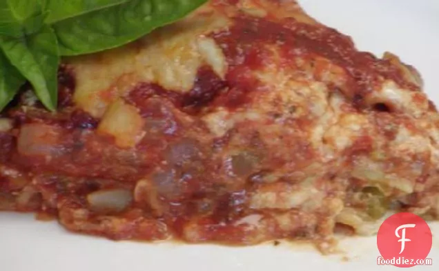 Lasagna With Saucy Sausage, Peppers & Onions