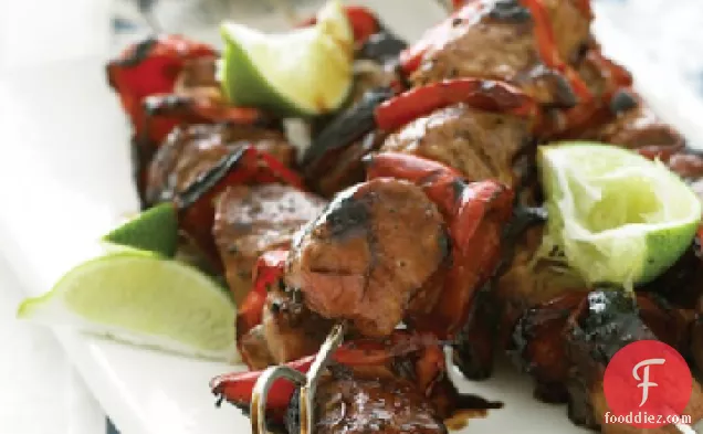 Pacific Pork Kebabs with Pineapple Rice