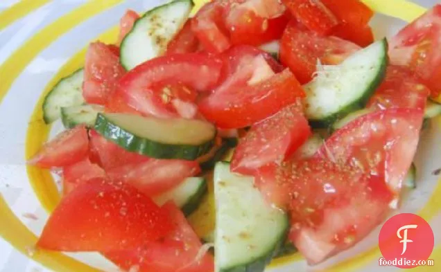 Refreshing Cucumber, Tomato and Lime Salad