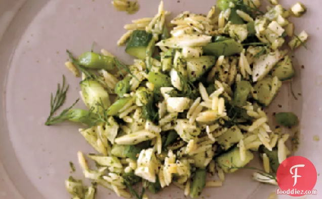 Orzo, Green Bean, and Fennel Salad with Dill Pesto