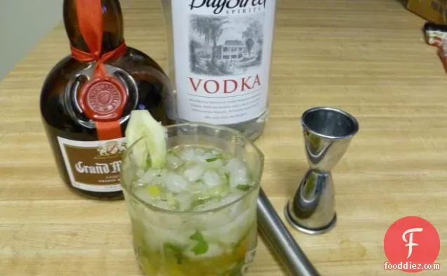 Cucumber, Kumquat, and Mint Vodka Cocktail