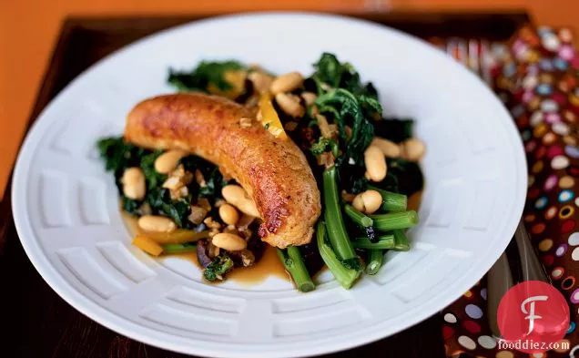Garlicky Broccoli Rabe with Sausage and Peppers