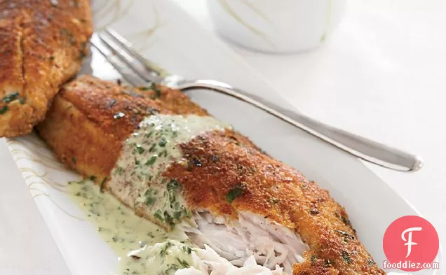 Sea Bass Fillets with Parsley Sauce
