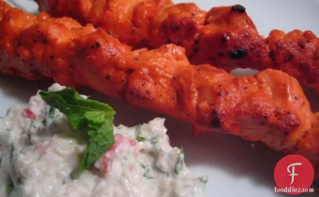 Chicken Tikka With Cucumber Raita