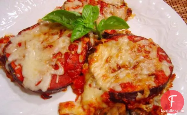 Baked Eggplant With Mushroom-And-Tomato Sauce