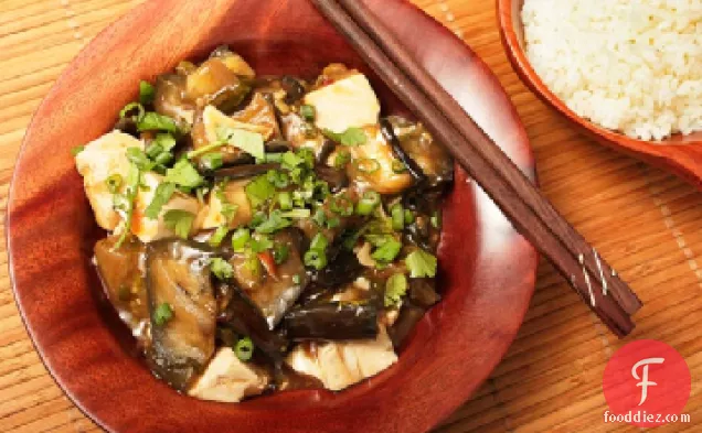 Braised Eggplant with Tofu in Garlic Sauce