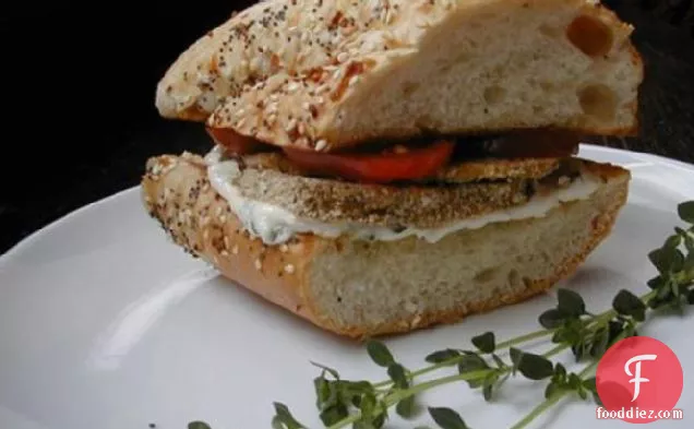 Eggplant (Aubergine) and Tomato Sandwiches