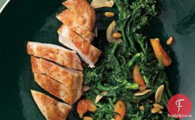 Chicken With Broccoli Rabe And Apricots