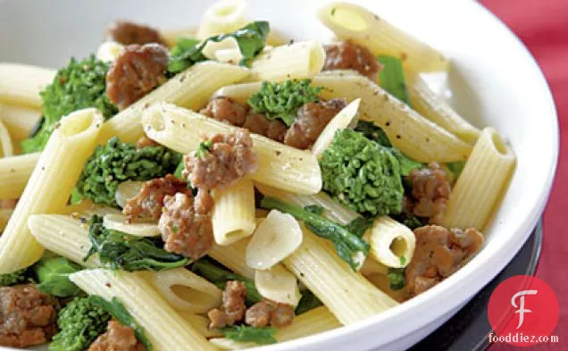 Penne with Sausage, Garlic, and Broccoli Rabe