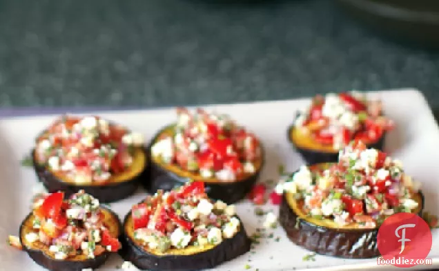 Roasted Eggplant with Tomato and Mint
