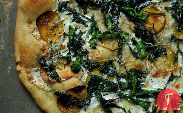 Broccoli Rabe, Potato And Rosemary Pizza