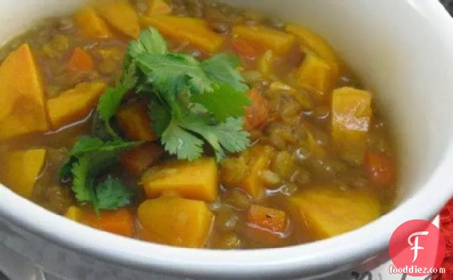 Lentil Stew With Pumpkin or Sweet Potatoes