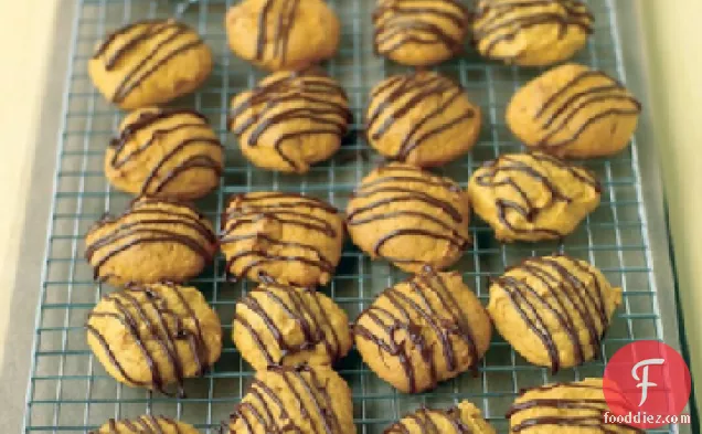 Chocolate-Glazed Pumpkin Cookies