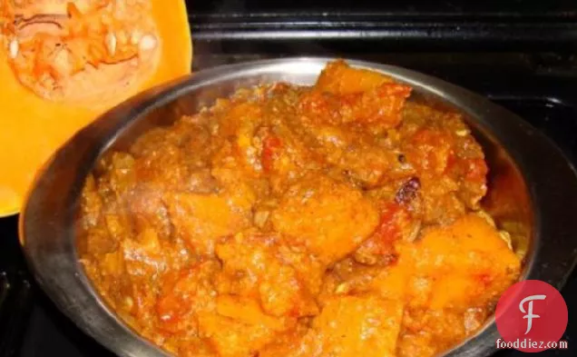 Curried Pumpkin in Tomato Sauce